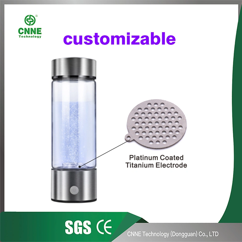 H2 Hydrogen Gas Production Platinum Coated Titanium Anode for Hydrogen Rich Water Cup/ Bottle